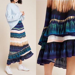 NWT Anthropologie Patrizia Ruffled Maxi Skirt
